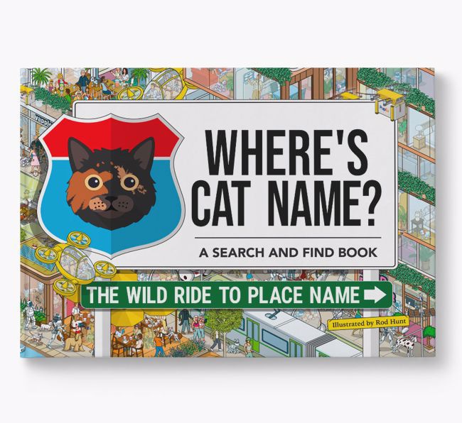 Personalized Cat Book - Where's Your Cat - Wild Ride